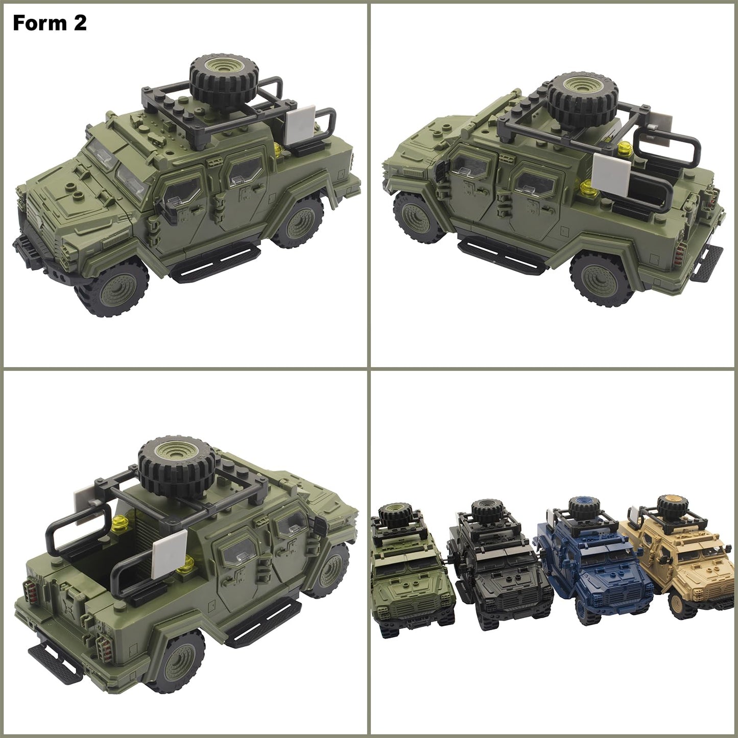 ZECHOCHOZE Military Vehicle Building Toy – Transformable Armored Vehicle with 360° Turret | Compatible with Major Brands