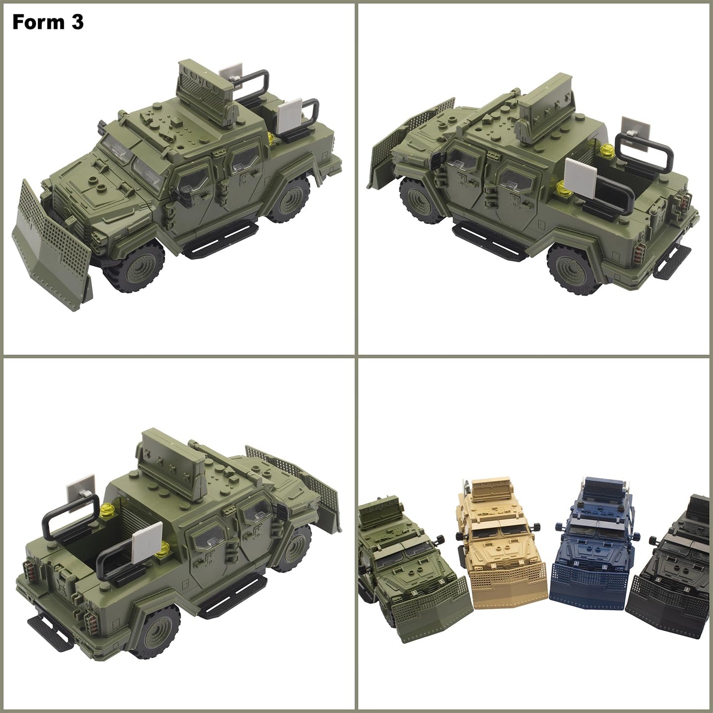 ZECHOCHOZE Military Vehicle Building Toy – Transformable Armored Vehicle with 360° Turret | Compatible with Major Brands
