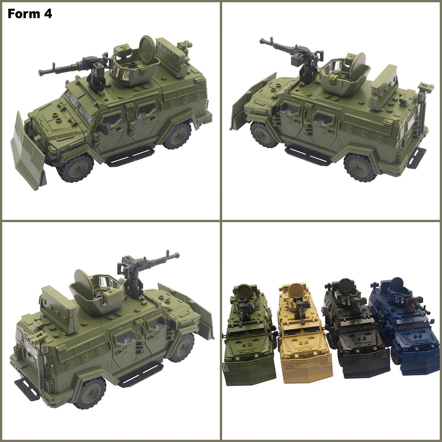 ZECHOCHOZE Military Vehicle Building Toy – Transformable Armored Vehicle with 360° Turret | Compatible with Major Brands