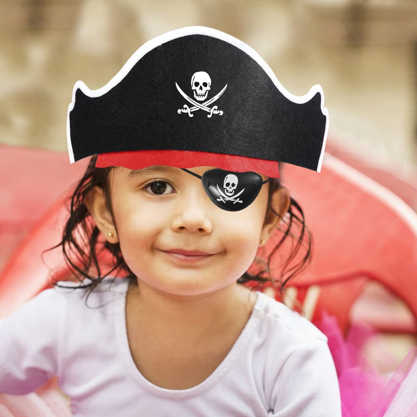 ZeeDix 36-Pcs Pirate Accessories for Kids – Hats, Eye Patches & Swords