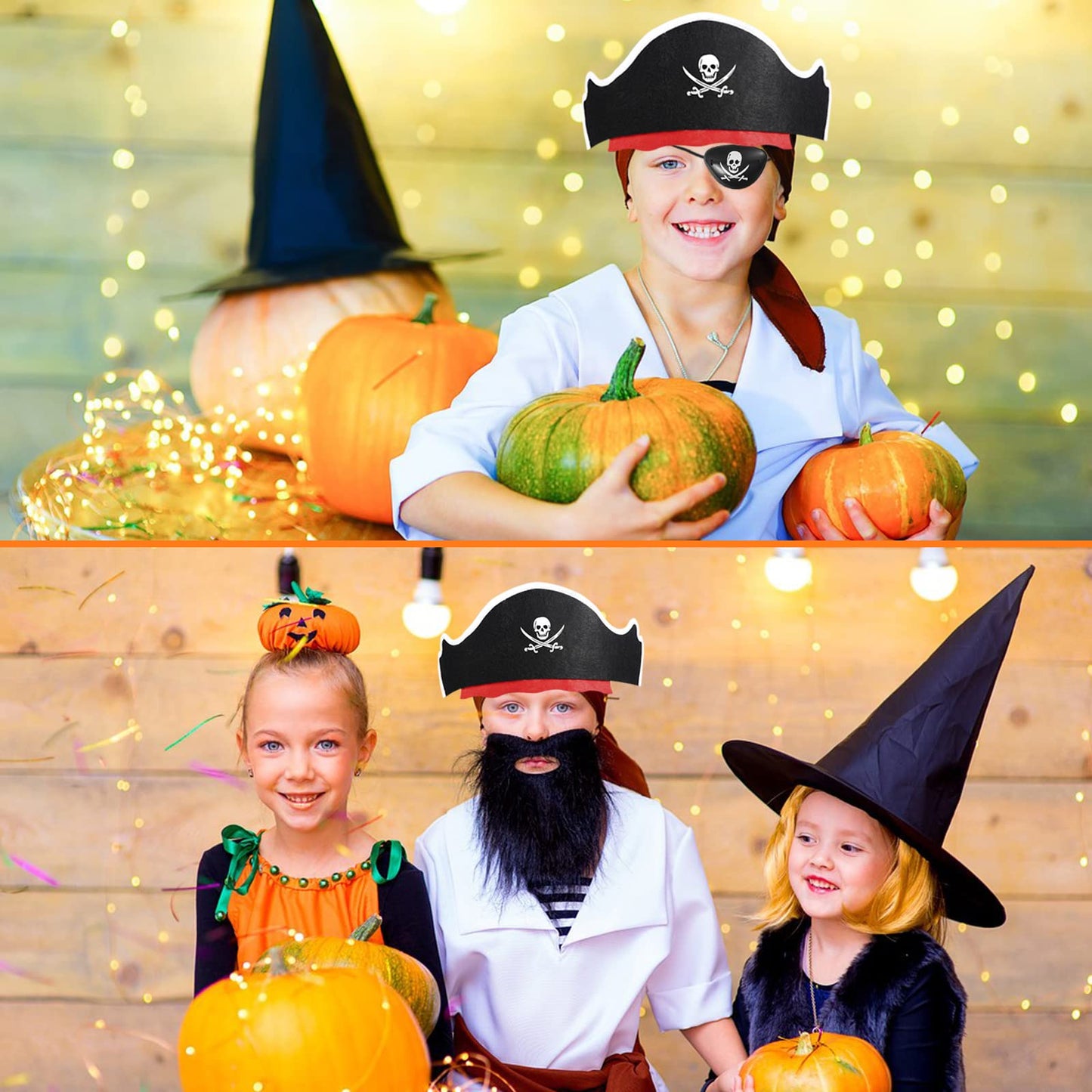 ZeeDix 36-Pcs Pirate Accessories for Kids – Hats, Eye Patches & Swords