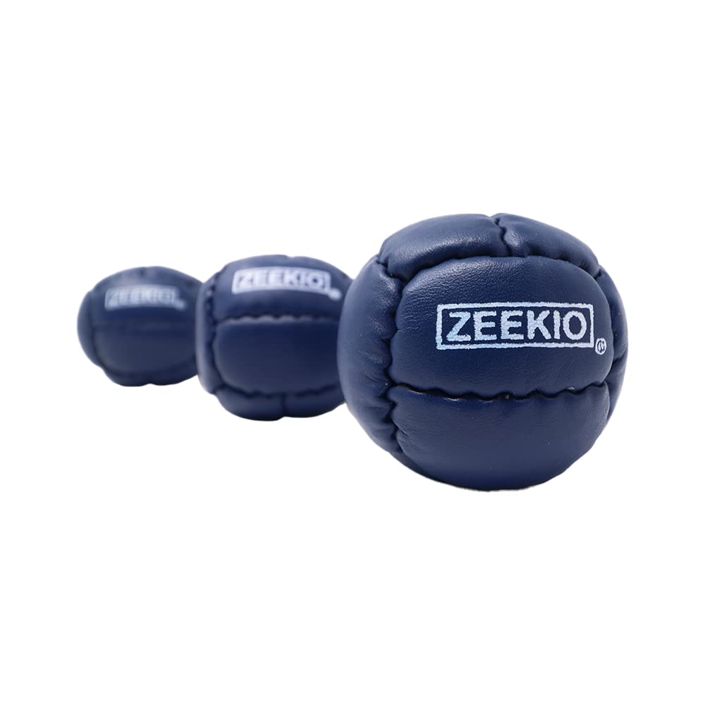 Zeekio Galaxy Juggling Balls - Premium 12-Panel Leather, 130g, 67mm (Pack of 3)