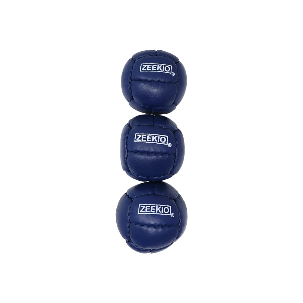 Zeekio Galaxy Juggling Balls - Premium 12-Panel Leather, 130g, 67mm (Pack of 3)