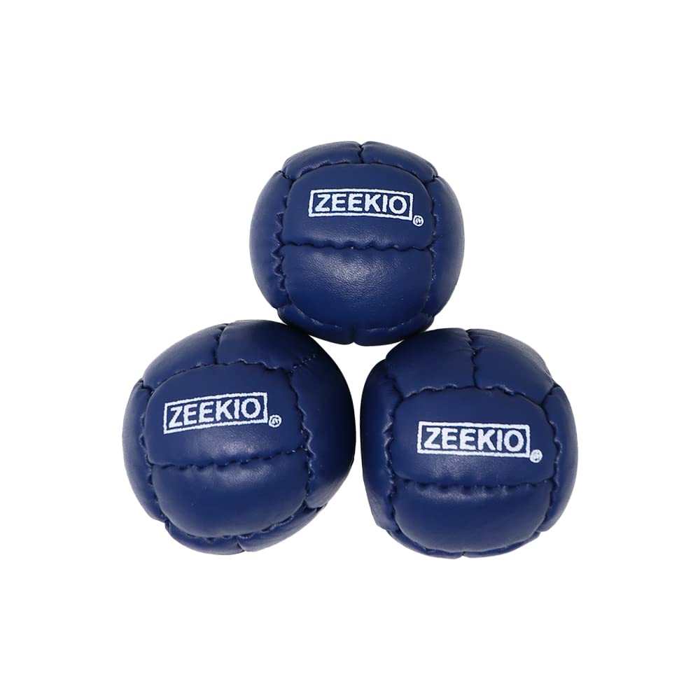 Zeekio Galaxy Juggling Balls - Premium 12-Panel Leather, 130g, 67mm (Pack of 3)