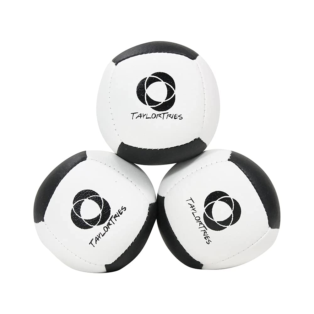 Zeekio Taylor Tries Signature Beginner Juggling Ball Set – 3x 110g, 62mm, 6-Panel Synthetic Leather