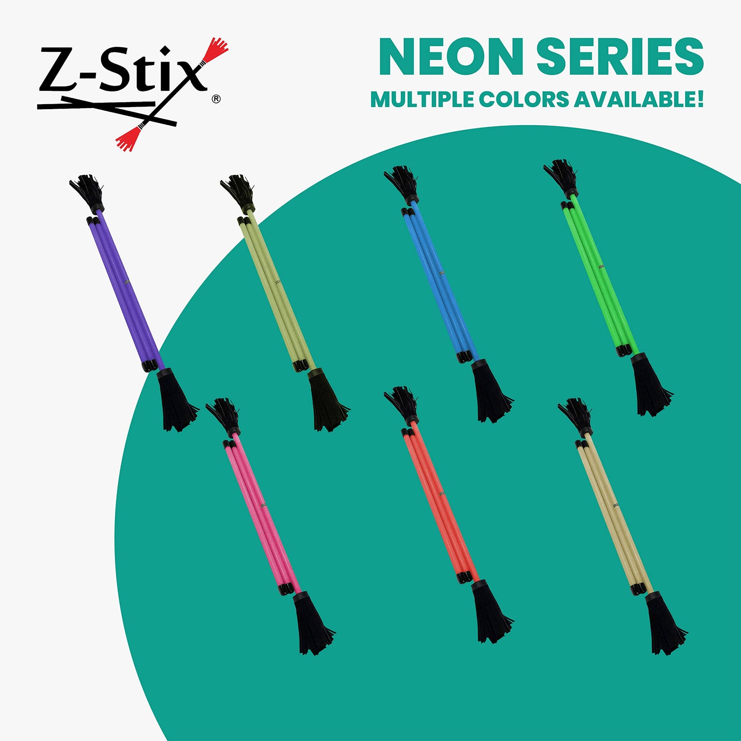 Zeekio Z-Stix Neon Series Devil Sticks & Hand Sticks – Beginner Friendly