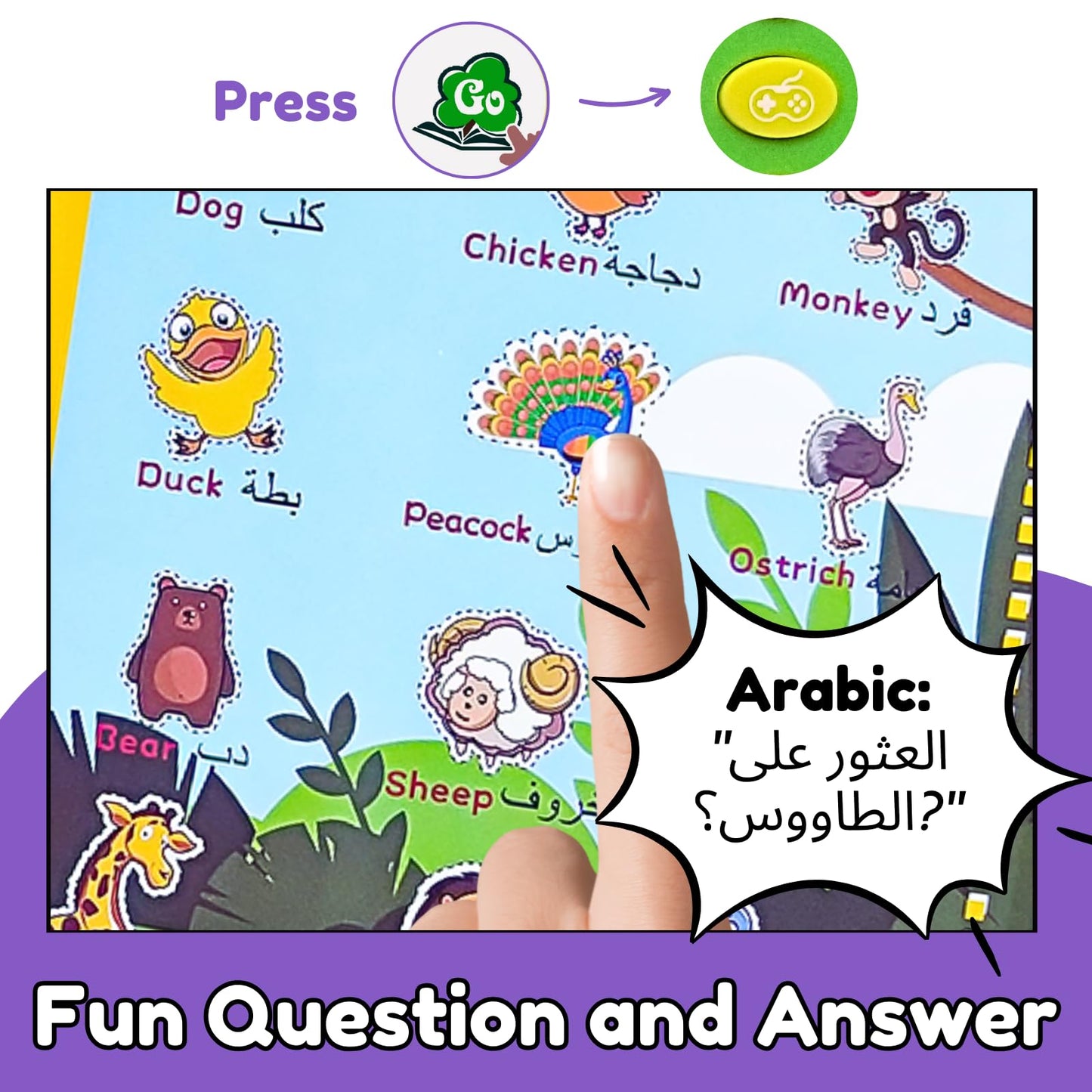 ZeenKind Bilingual Talking Book for Kids — English & Arabic (2–6 yrs)