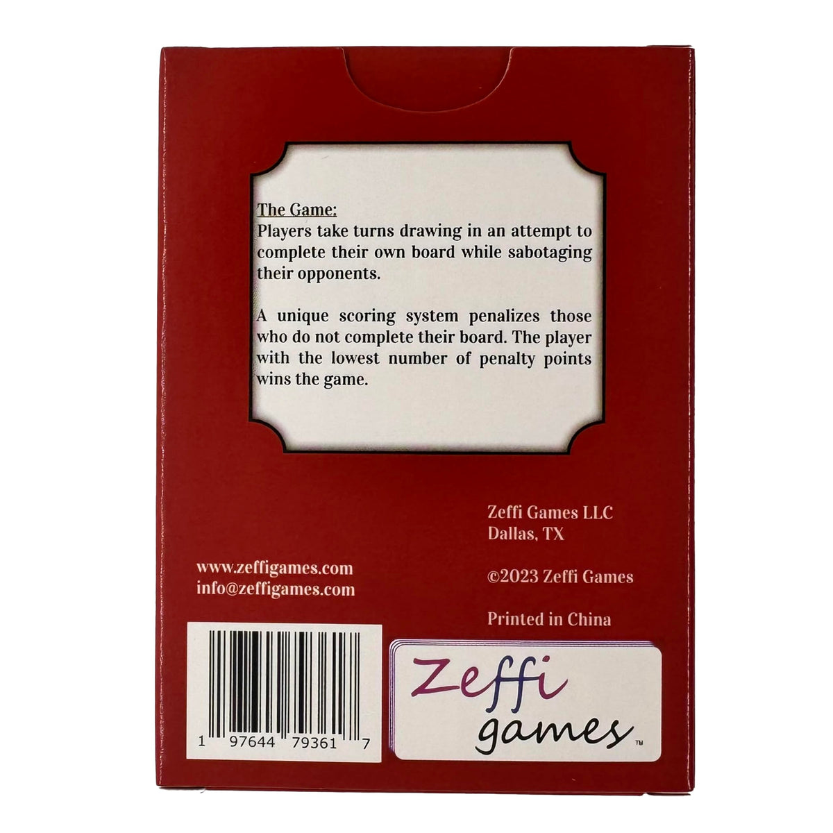 ZEFFI GAMES Red Deka Card Game - Sabotage is The Strategy for Game Night