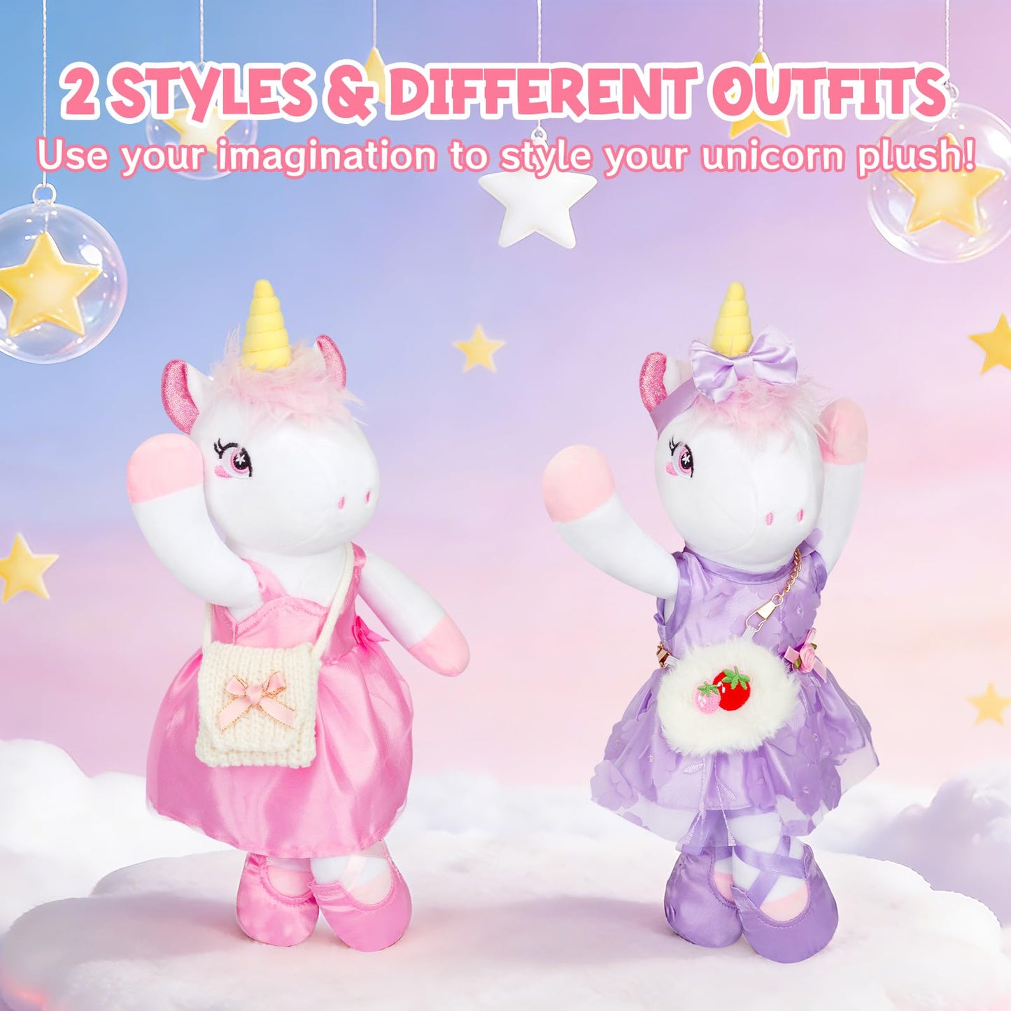 ZeffuLyne Unicorn Dress-Up Set for Girls 4-8 | 11-Piece Ballet Plush Gift