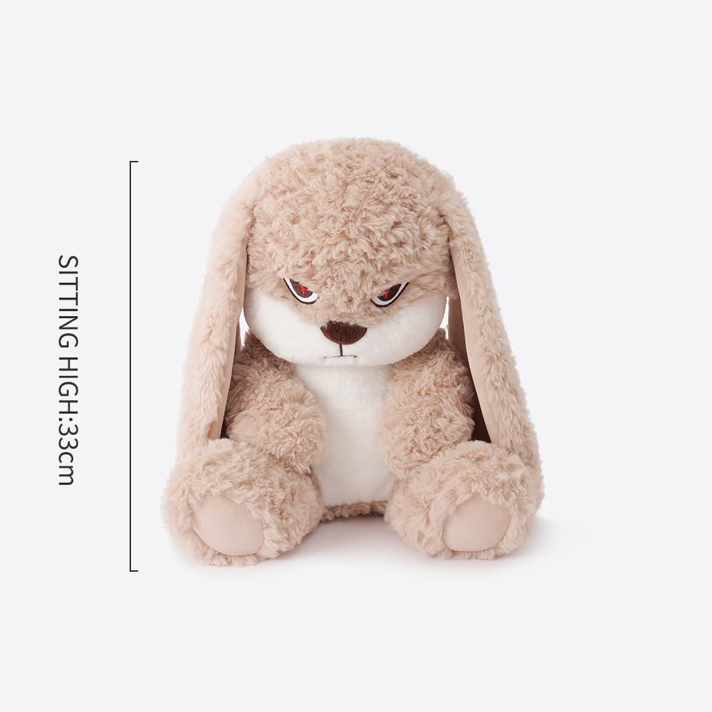 ZEIO 16.5-Inch Soft Plush Bunny – Huggable Brown Rabbit Plushie for Kids & Collectors