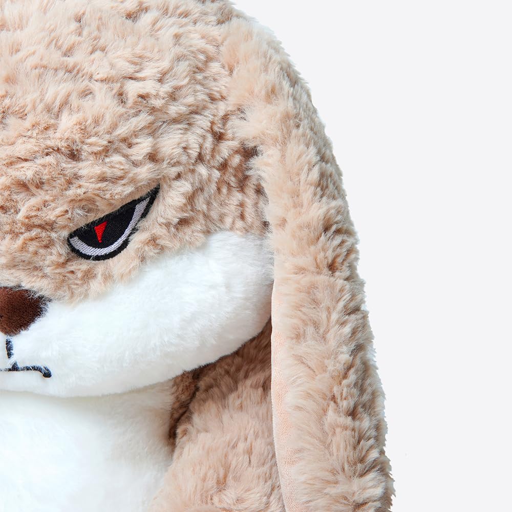 ZEIO Grumpy Bunny 19.6-Inch Plush Rabbit – Ultra-Soft Huggable Toy