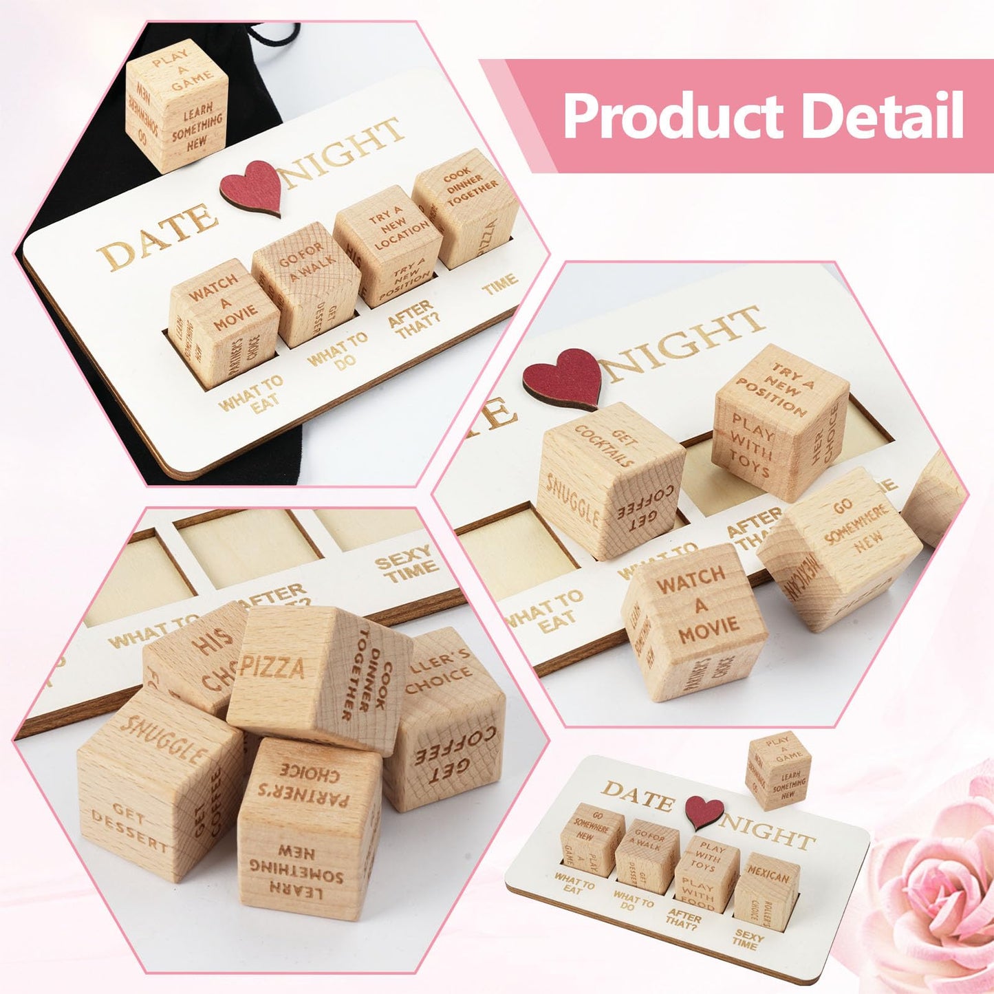 Zelbuck Date Night Dice - Romantic Valentines Day Gifts for Couples