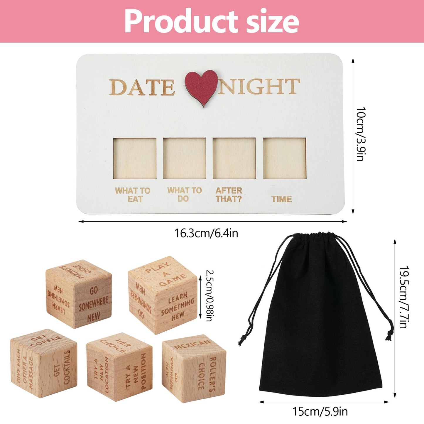 Zelbuck Date Night Dice - Romantic Valentines Day Gifts for Couples