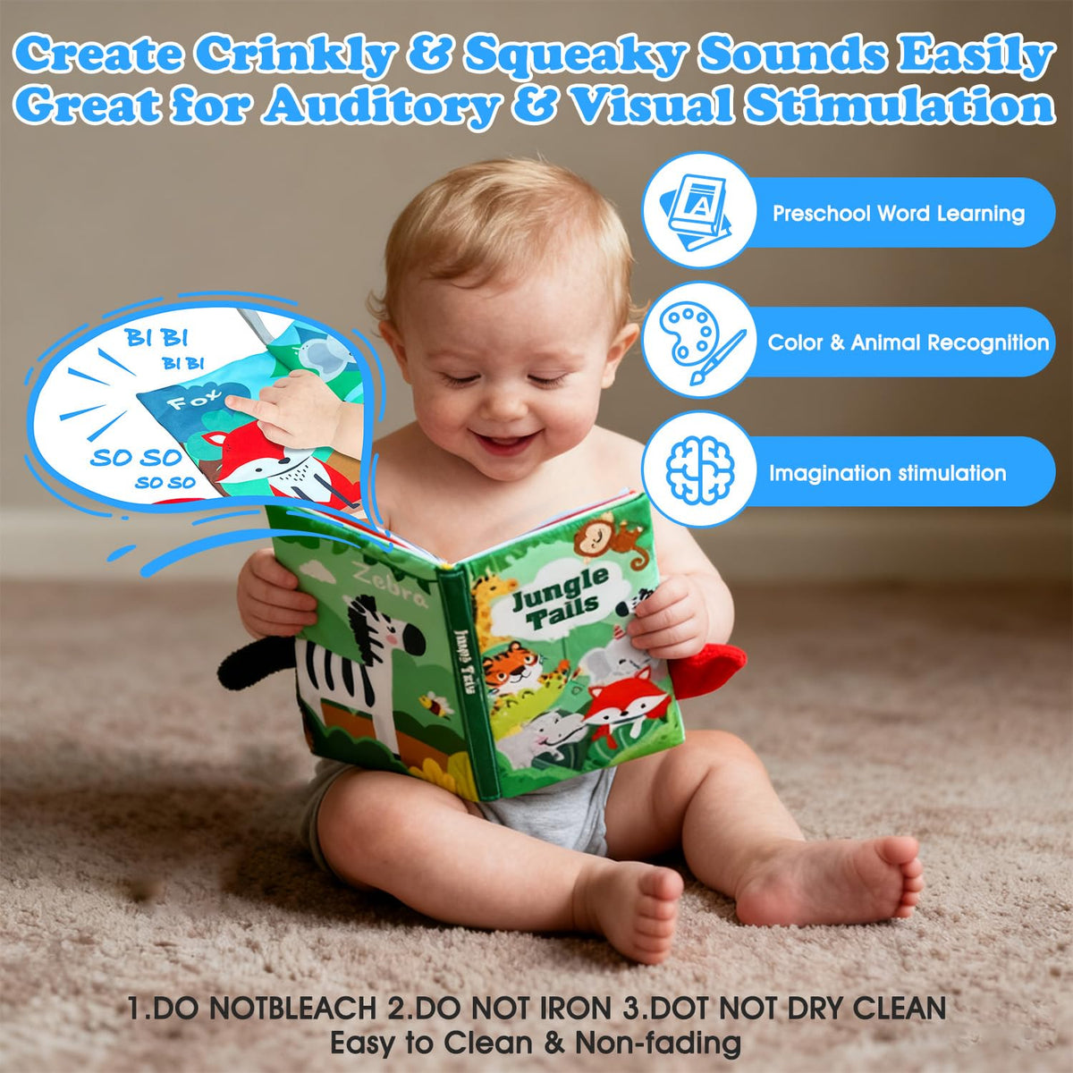 Zelvia 6-in-1 Montessori Baby Toys for 6–36 Months | Busy Cube, Stacking Cups & More