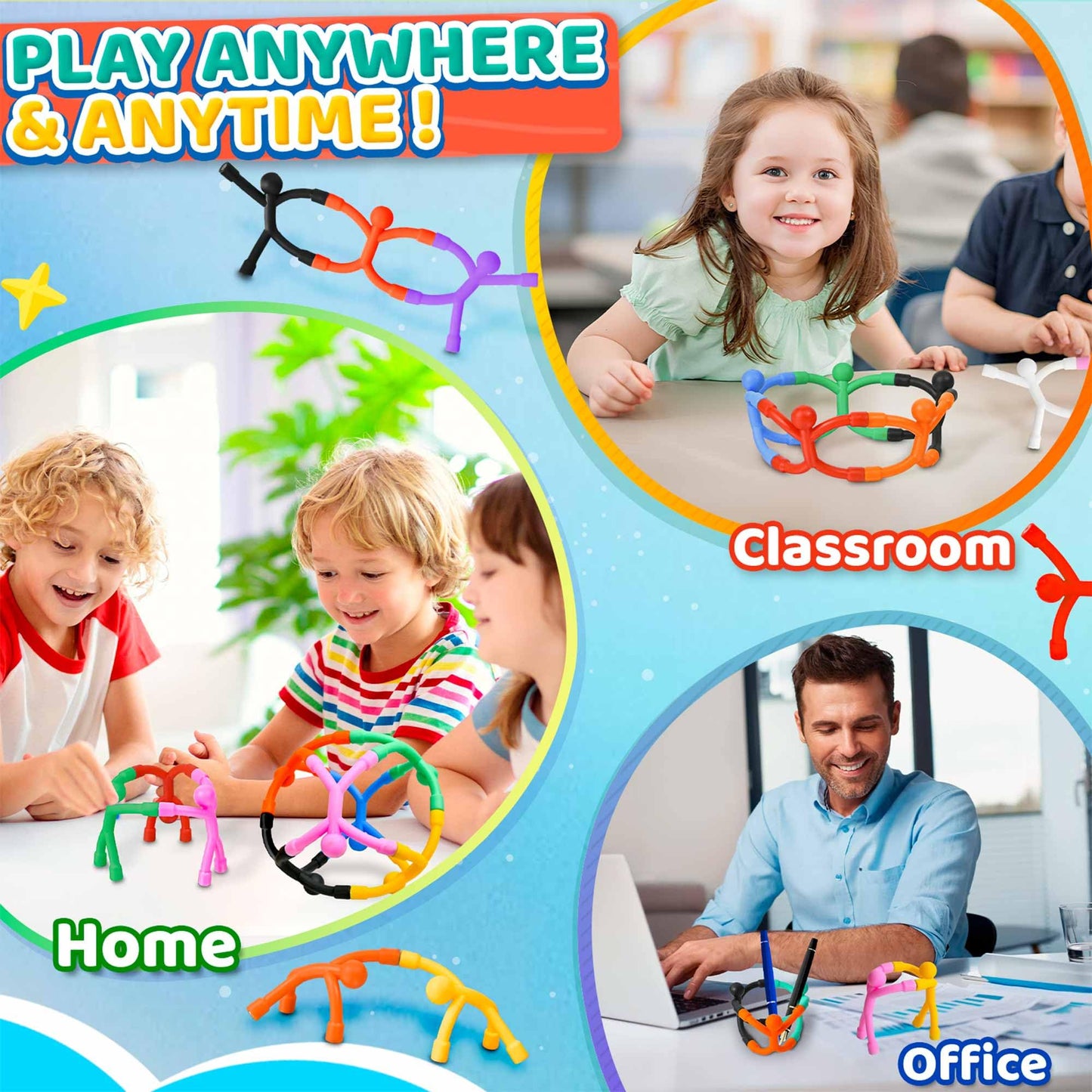 Zemobra Magnetic Travel Toys for Toddlers - 5-Piece Fidget Travel Set