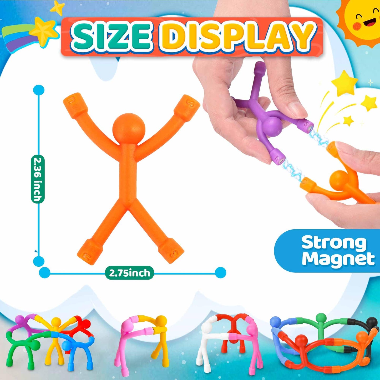 Zemobra Magnetic Travel Toys for Toddlers - 5-Piece Fidget Travel Set
