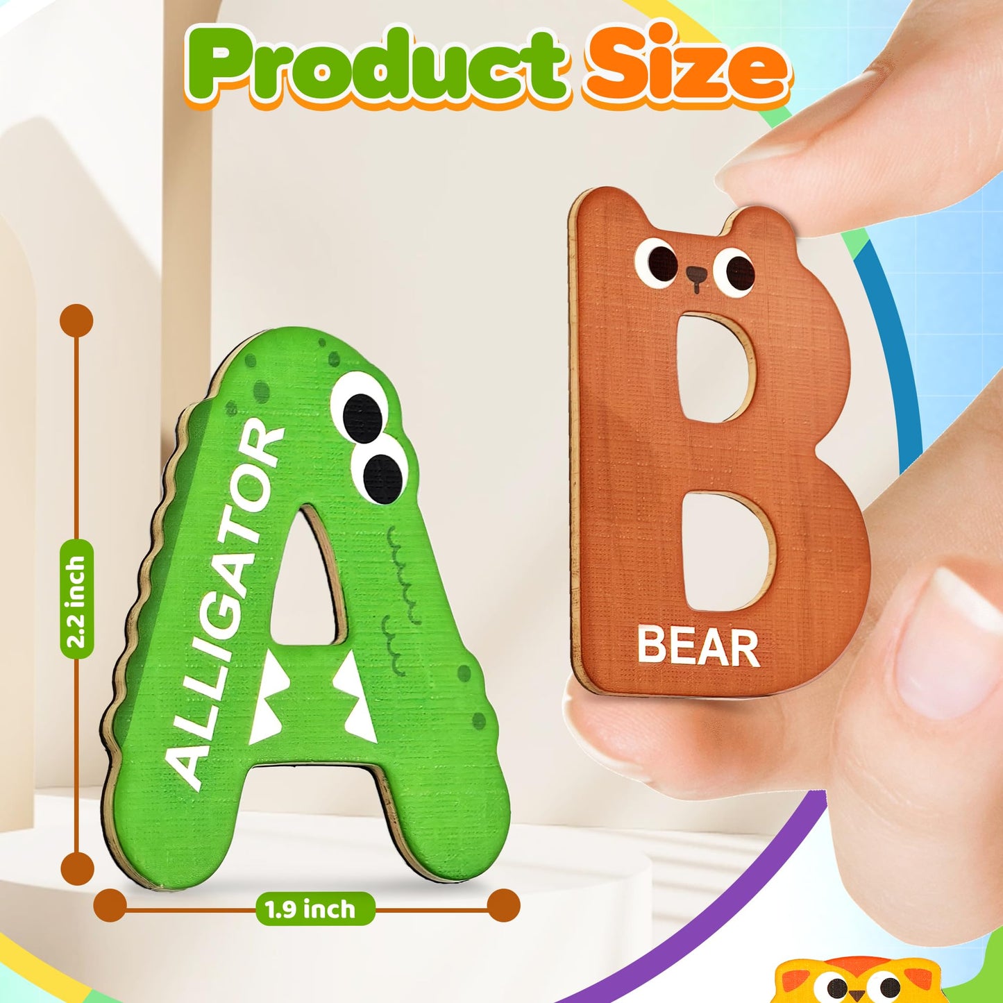 Zemobra Magnetic Letters ABC Magnets for Toddlers – Alphabet Learning Toys