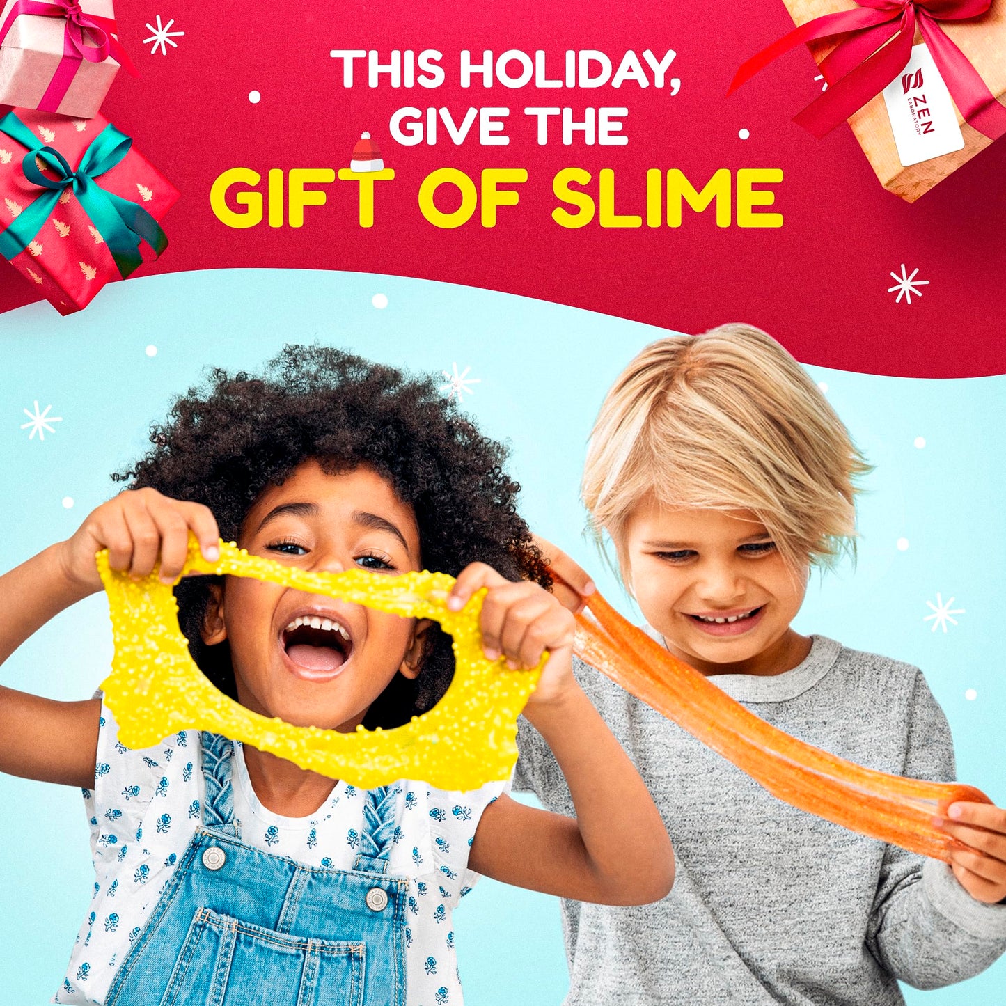 Zen Laboratory Ultimate Slime Kit for Kids 7-12 | DIY Slime Making Kit for Girls & Boys | Glitter, Glow & 50+ Supplies