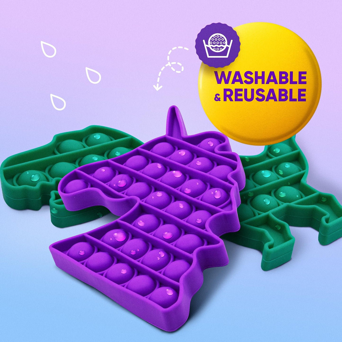 Zen Laboratory Fidget Poppers Pack – 50 Pcs Sensory Toys for Kids 8-12