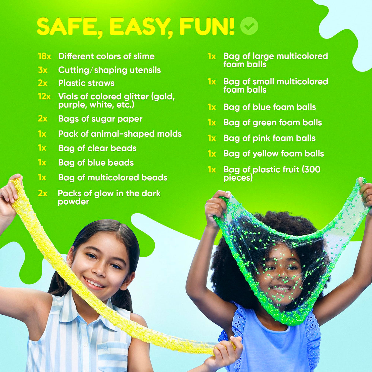 Zen Laboratory Ultimate Slime Kit for Kids 7-12 | DIY Slime Making Kit for Girls & Boys | Glitter, Glow & 50+ Supplies