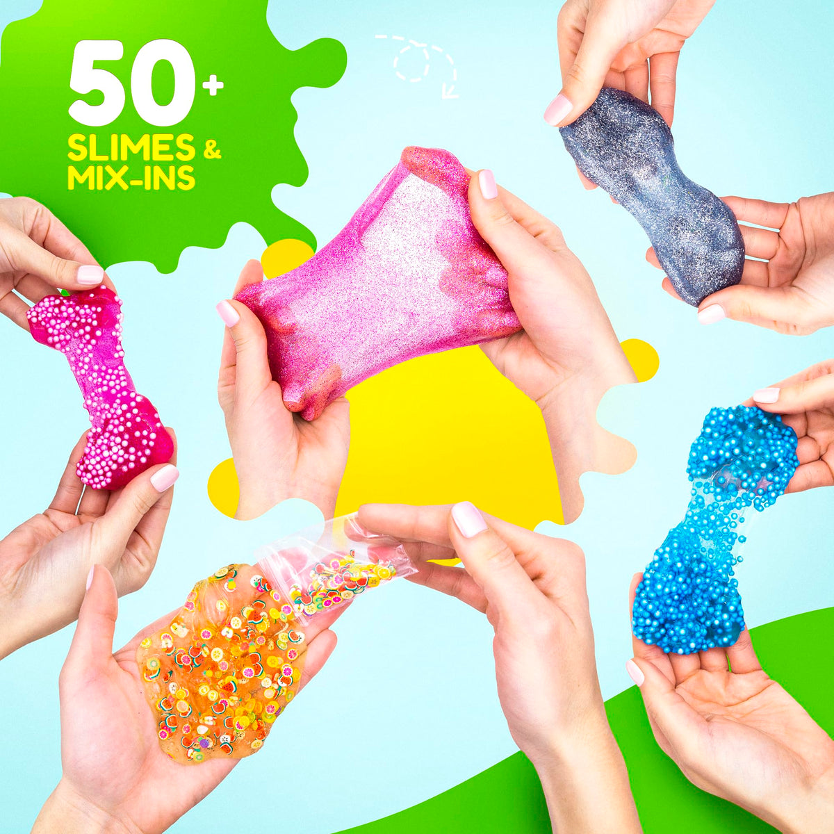 Zen Laboratory Ultimate Slime Kit for Kids 7-12 | DIY Slime Making Kit for Girls & Boys | Glitter, Glow & 50+ Supplies