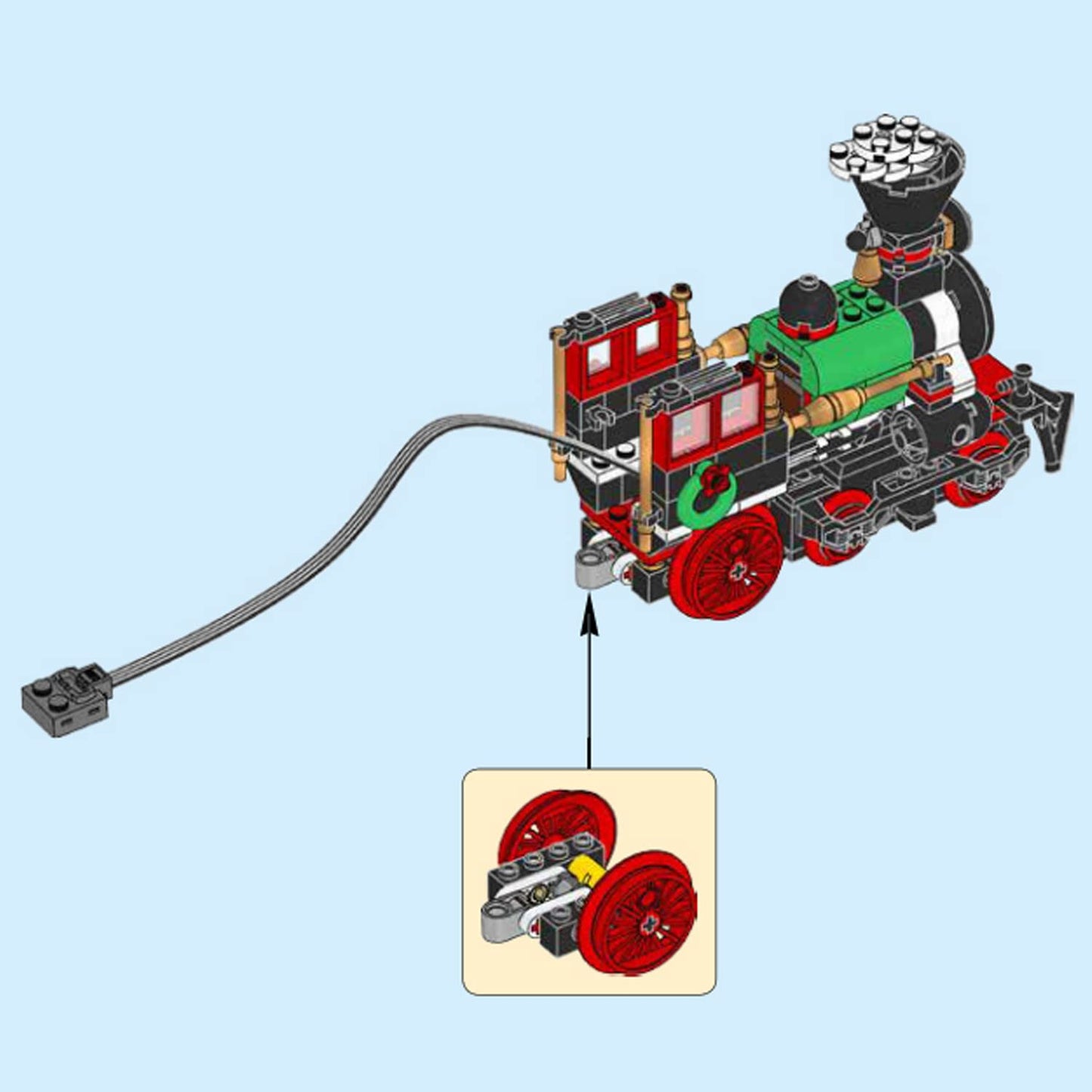 ZENEBricks Remote Controller Motor Power Pack for LEGO 10361 Holiday Express Train – Upgrade Kit Only (Batteries Not Included)