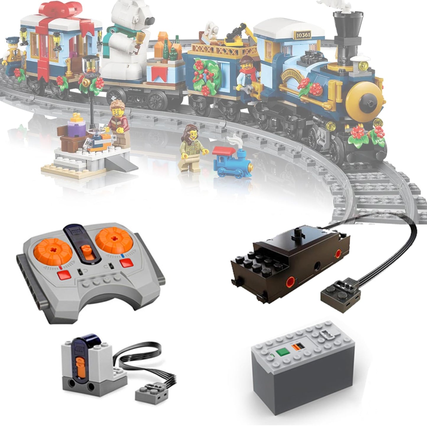 ZENEBricks Remote Controller Motor Power Pack for LEGO 10361 Holiday Express Train – Upgrade Kit Only (Batteries Not Included)