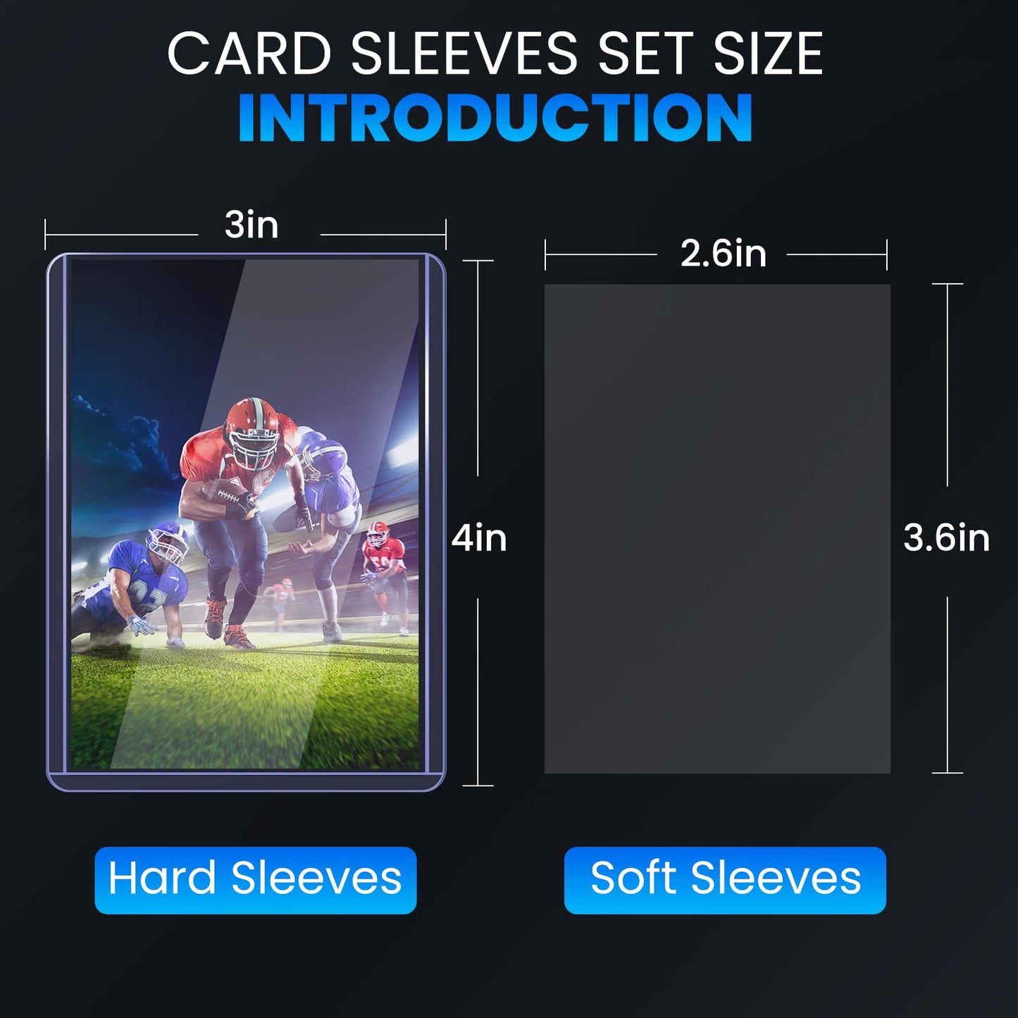 ZENOWICK 1600 Card Sleeves Top Loaders – 3x4 in, 800 Top Loaders + 800 Soft Sleeves