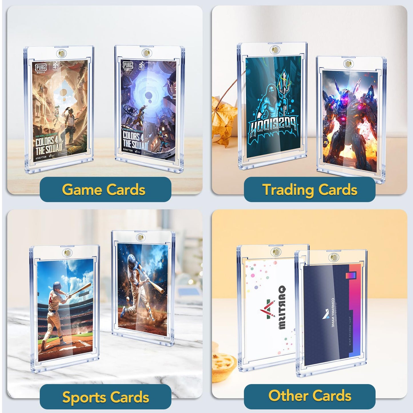 ZENOWICK 32-Count Magnetic Card Holders – UV-Protected 35pt One-Touch Display Case for Trading Cards