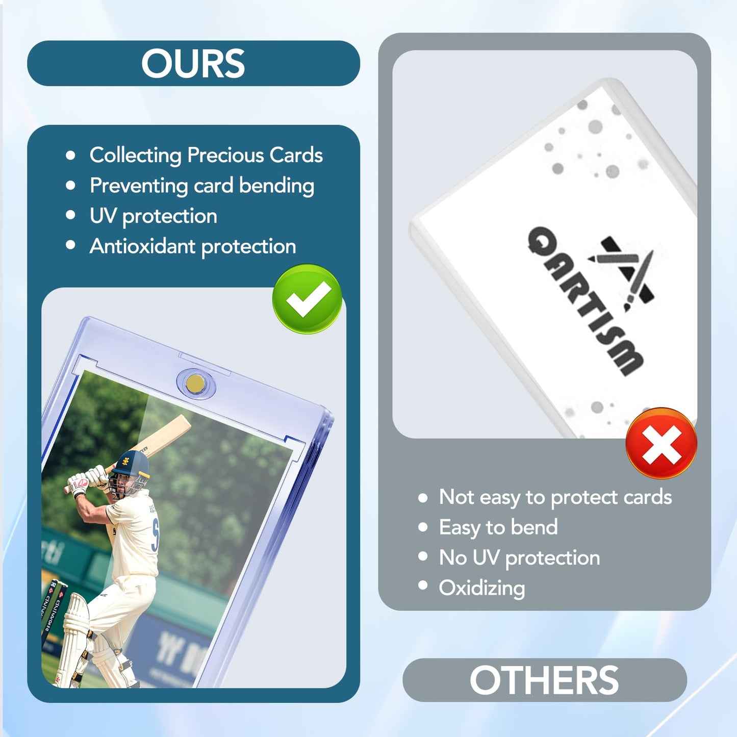 ZENOWICK 100ct Magnetic Card Holders – UV-Protected One-Touch Display Case for Trading & Sports Cards