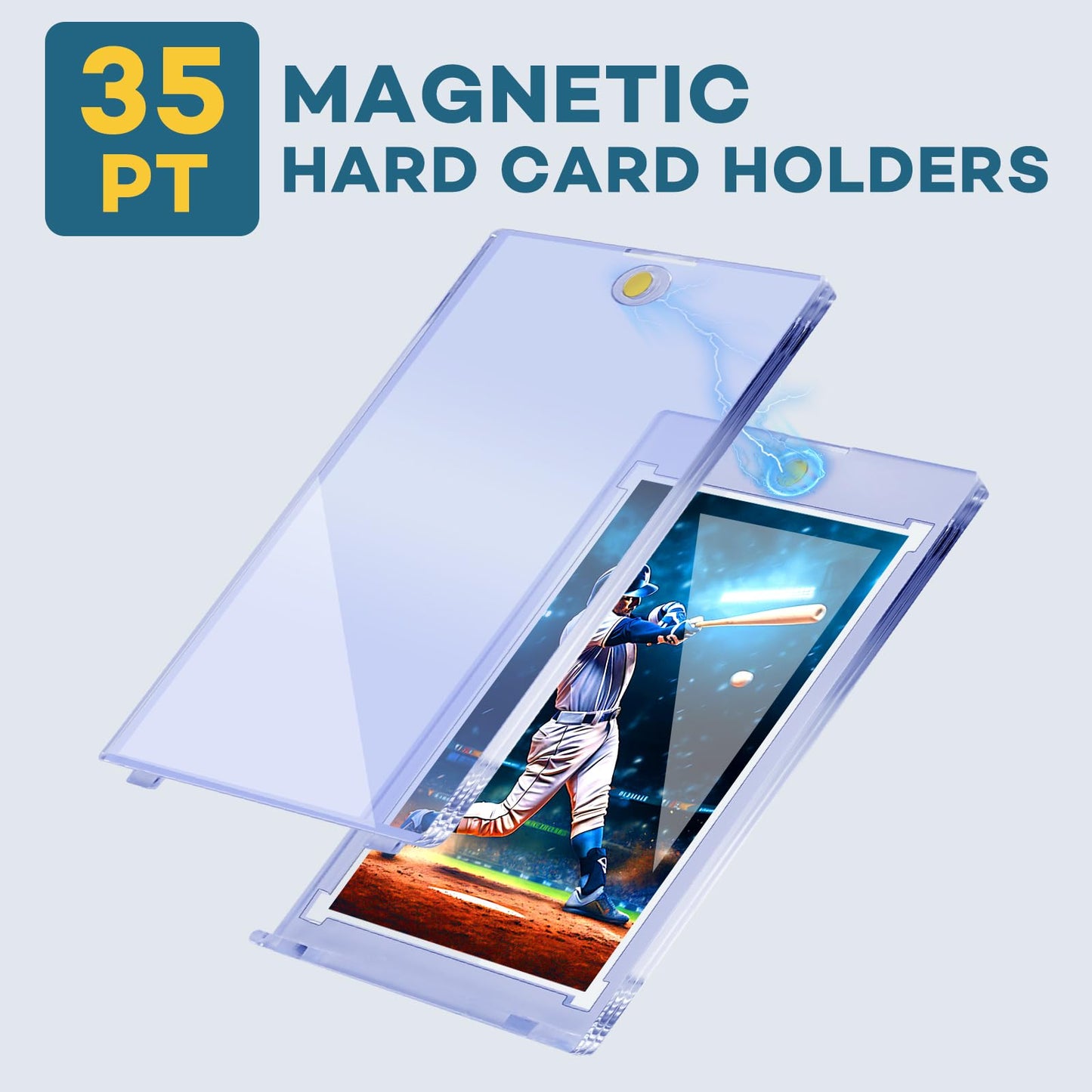 ZENOWICK 100ct Magnetic Card Holders – UV-Protected One-Touch Display Case for Trading & Sports Cards