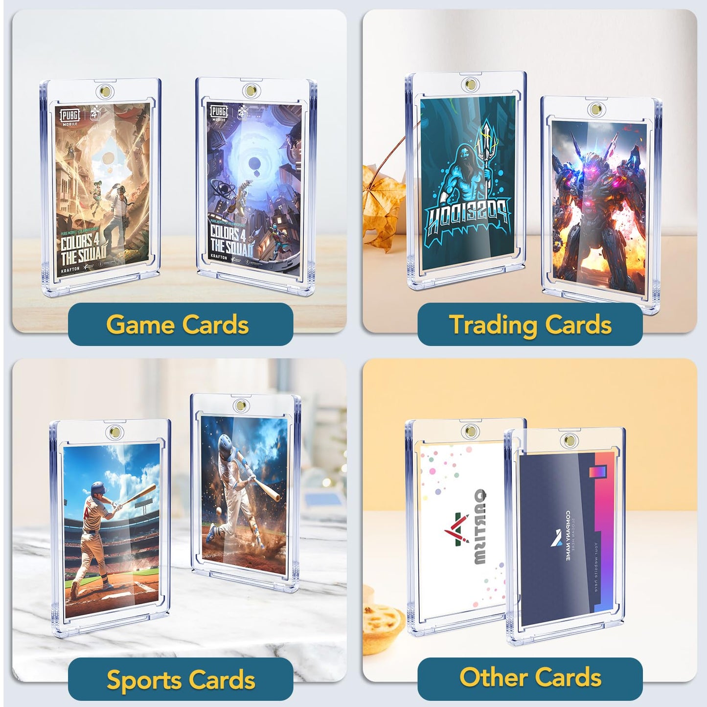 ZENOWICK 100ct Magnetic Card Holders – UV-Protected One-Touch Display Case for Trading & Sports Cards