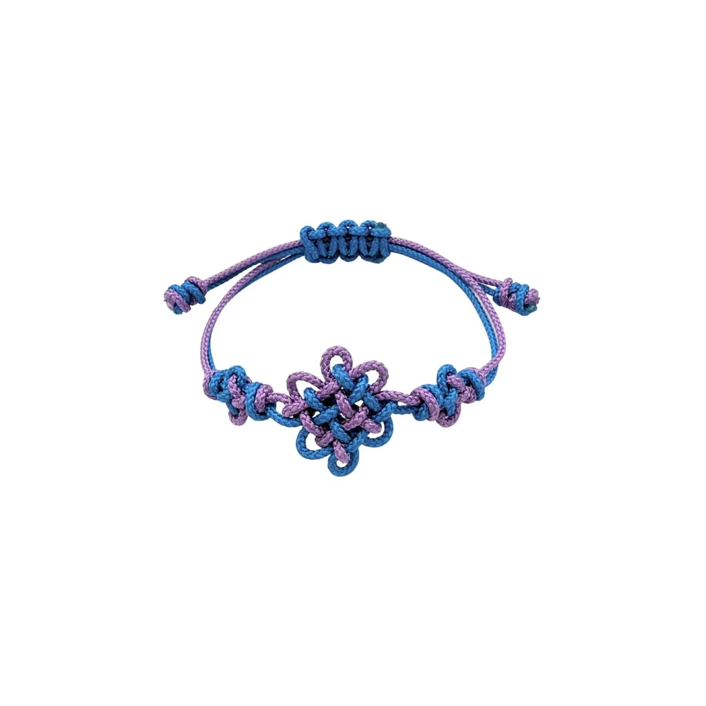 ZenVib Demon Hunters Knot Bracelet - Blue Pink Adjustable Handmade Cosplay Accessory