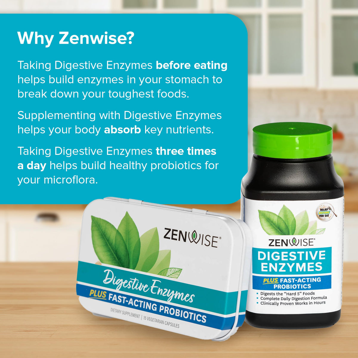 Zenwise Health Digestive Enzymes for Gut Health & Bloating Relief