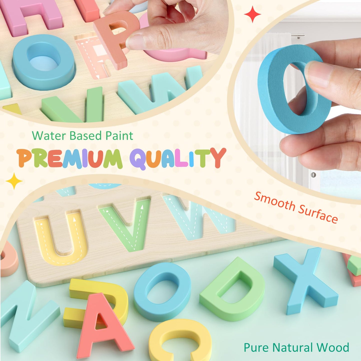Zeoddler Alphabet Puzzles for Kids – ABC Puzzles and Preschool Learning