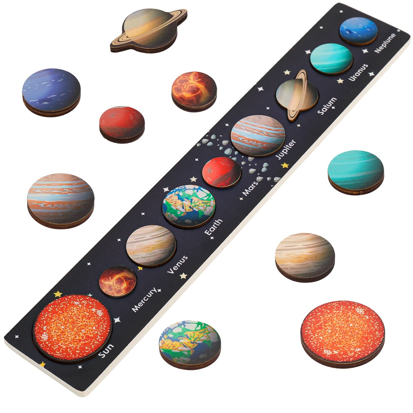 Zeoddler Solar System Puzzle for Kids 3–6 | Wooden Space Toys