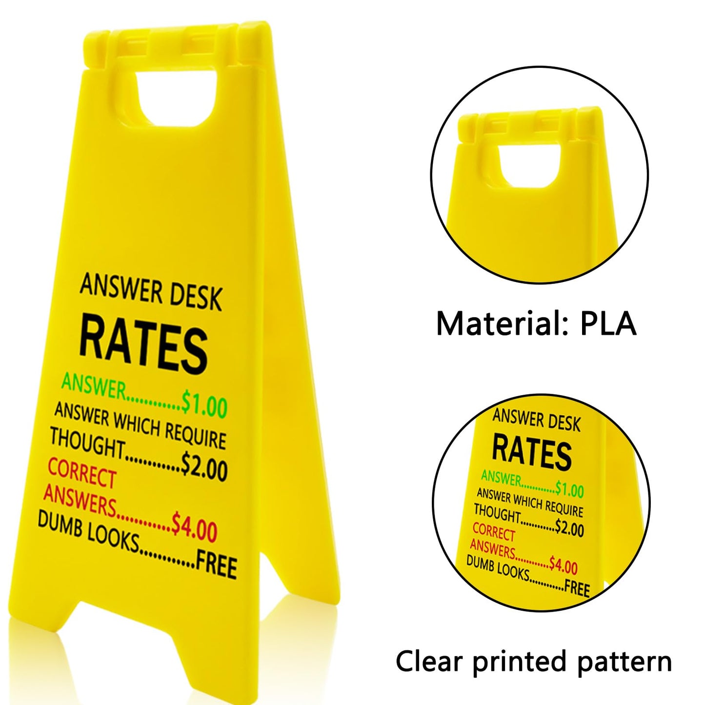 Zeptrix 4Pcs Funny Office Desk Decor — Caution Overstimulated Sign Set for Cubicles