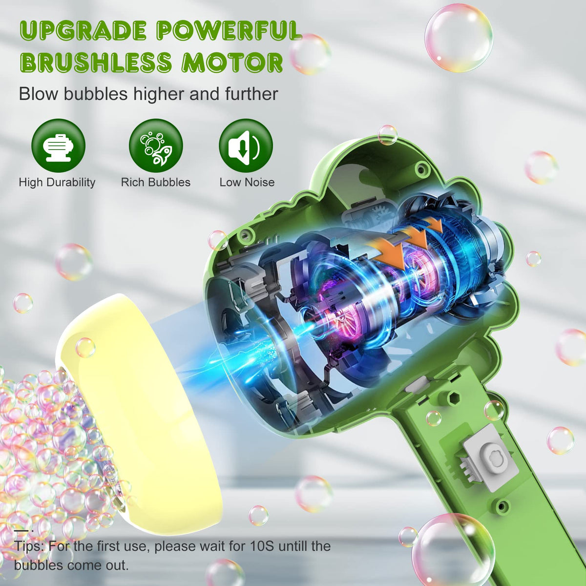 Zerhunt Bubble Machine for Kids – Outdoor Toy for Ages 3-5 | Battery Powered