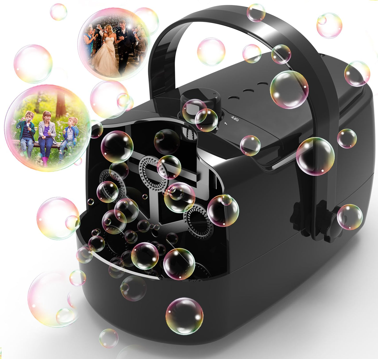 Zerhunt Bubble Machine – 18000+ Bubbles/Min, Indoor & Outdoor