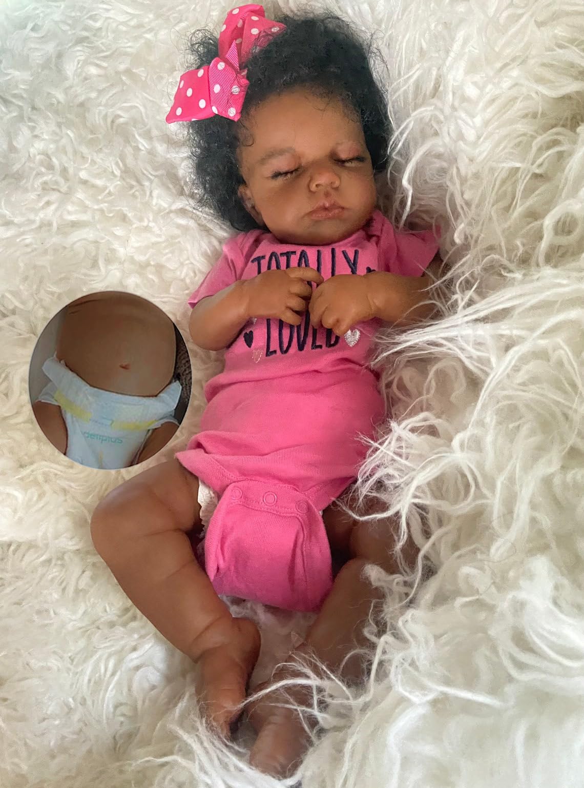 Zero Pam Black Reborn Baby Doll – 20-Inch Full Silicone Girl (African American) with Accessories