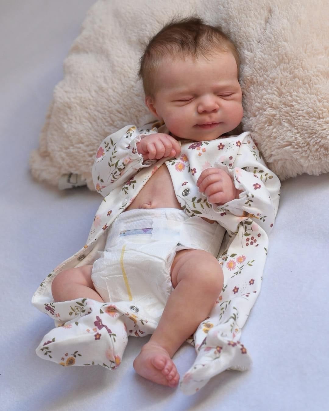 Zero Pam Realistic Reborn Baby Dolls - 18-Inch Full-Body Vinyl Girl (45 cm)