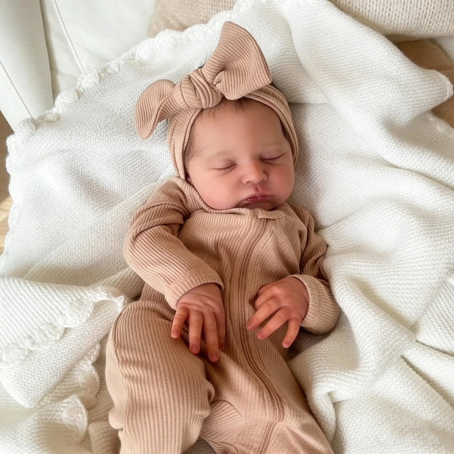 Zero Pam Realistic Reborn Baby Doll 19-Inch – Silicone Skin, Lifelike Newborn Look, Accessories Included