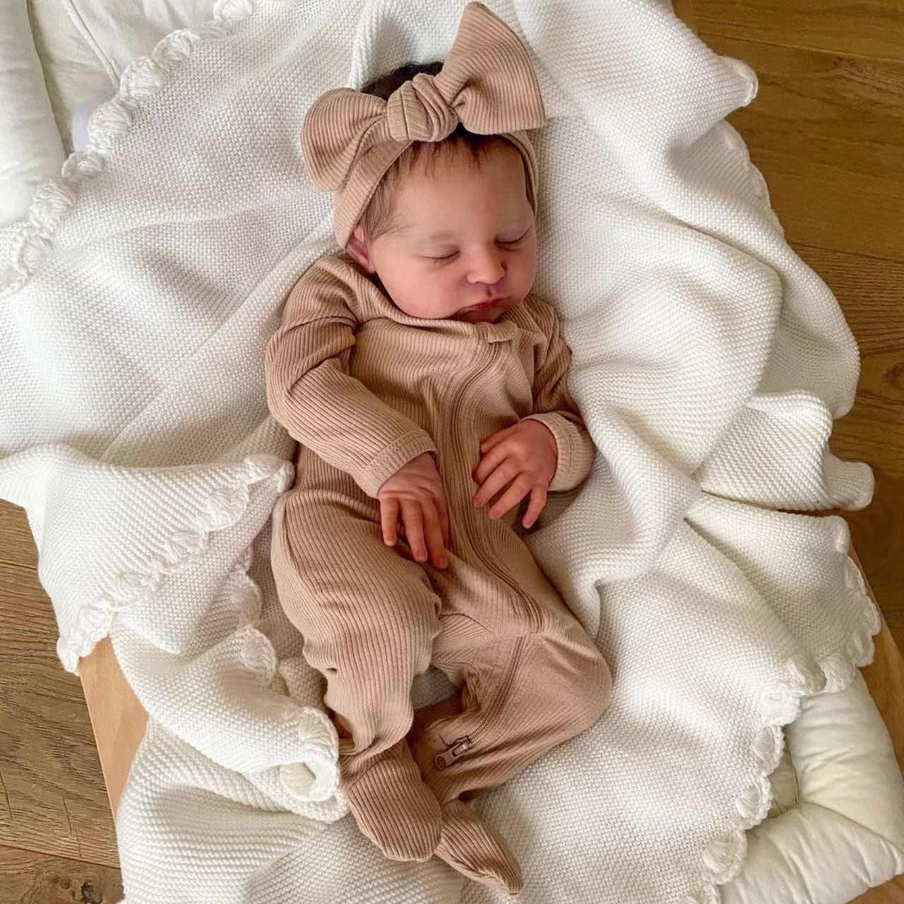 Zero Pam Realistic Reborn Baby Doll 19-Inch – Silicone Skin, Lifelike Newborn Look, Accessories Included