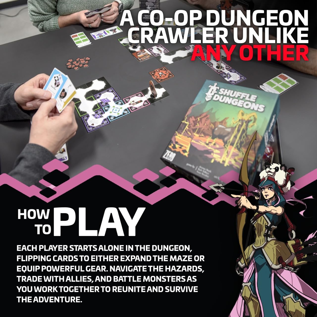 Zero Strategy Games Shuffle Dungeons - Solo & Co-op Dungeon Crawler (1-4 Players)