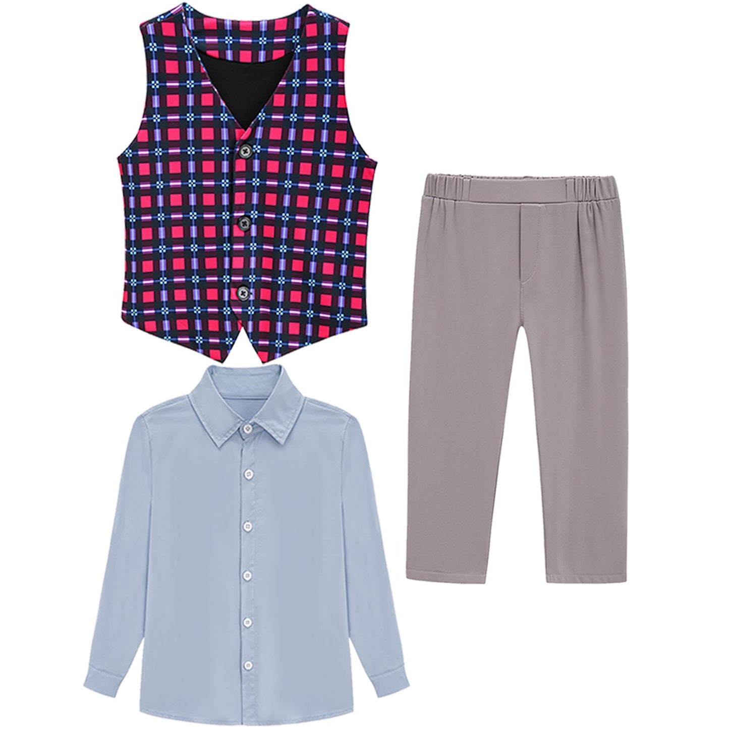 ZeroShop Old Man Costume for Kids – 100th Day of School Grandpa Outfit – 10-Piece Dress Up Set