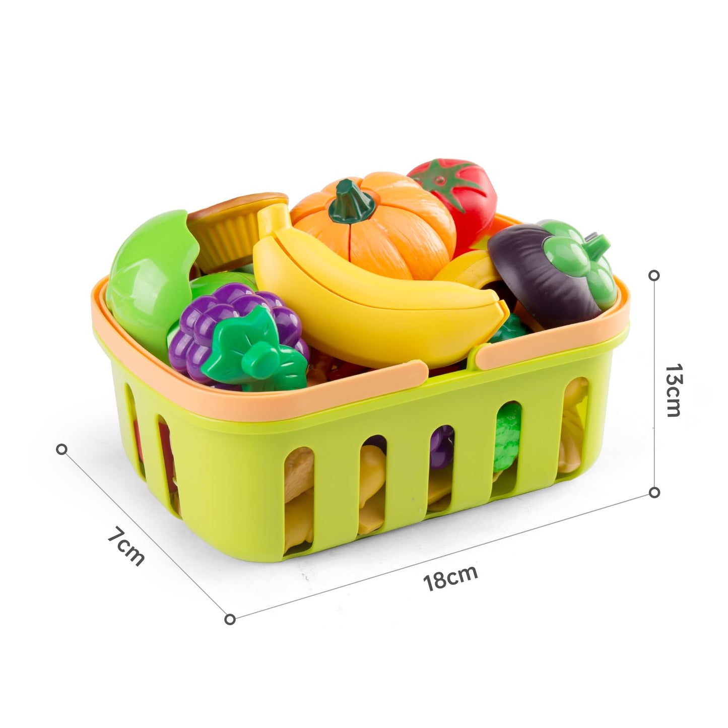 Zero Zoo 120Pcs Mini Play Kitchen Accessories – Desserts, Veggies, BBQ & Storage Basket