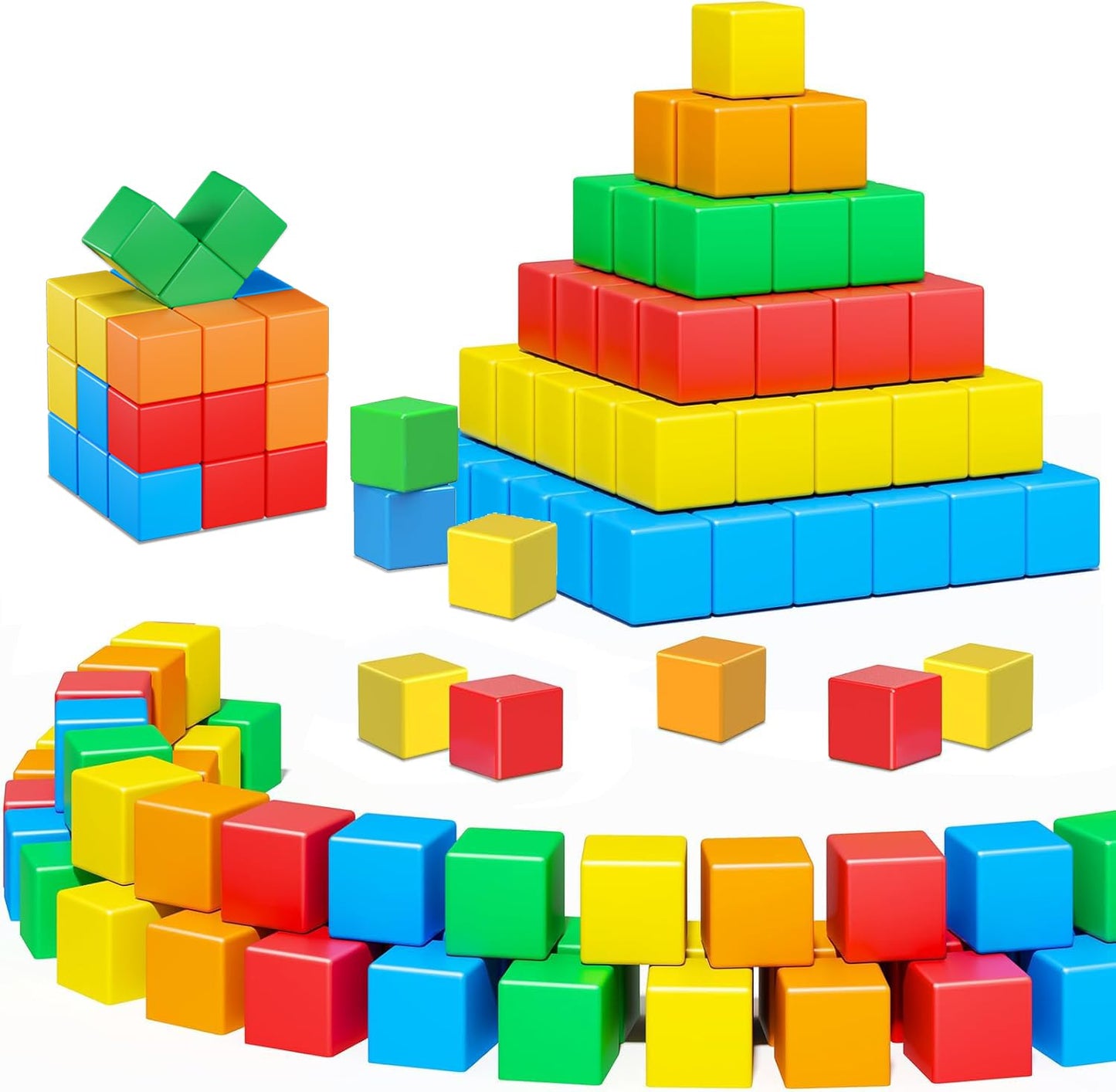Zerxona Magnetic Blocks 1.41in 28 Pcs – Large STEM Building Toy for Ages 3-8