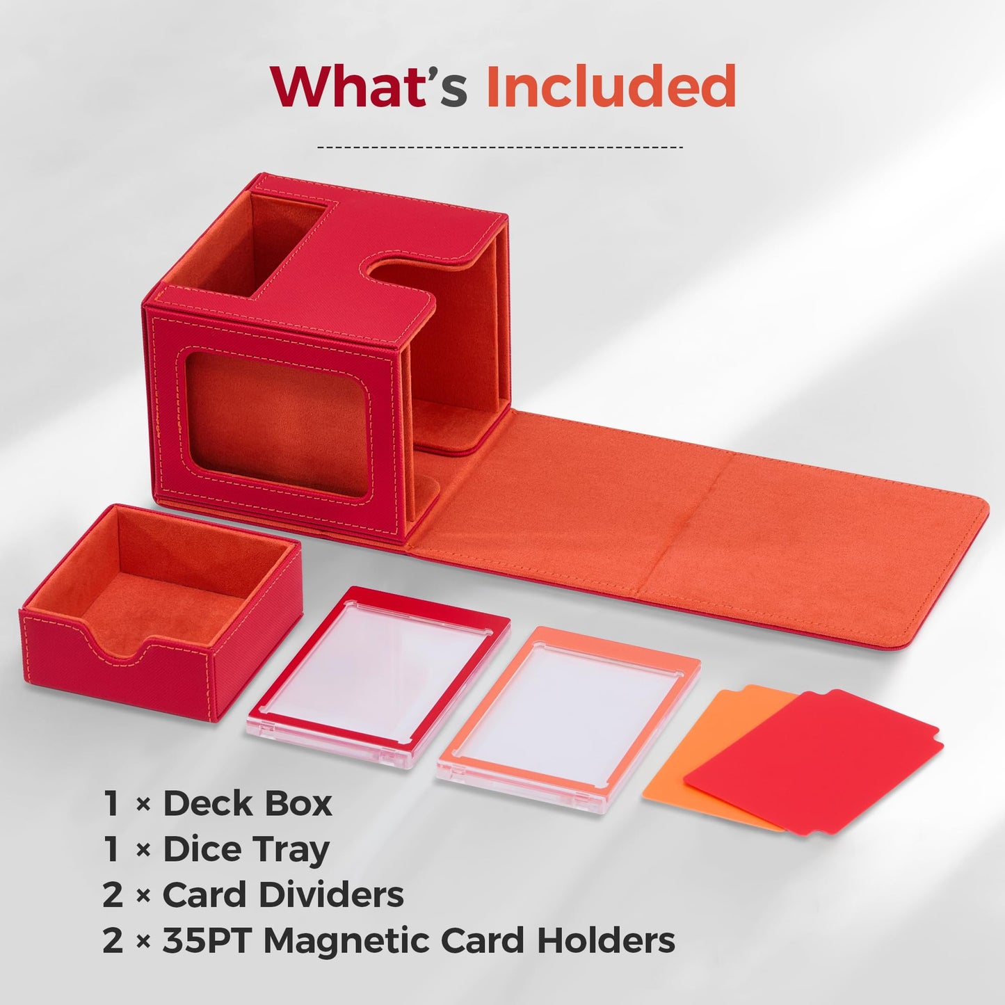 Zettokete MTG Commander Deck Box – Patented Dual Display Windows, 100+ Sleeved Cards