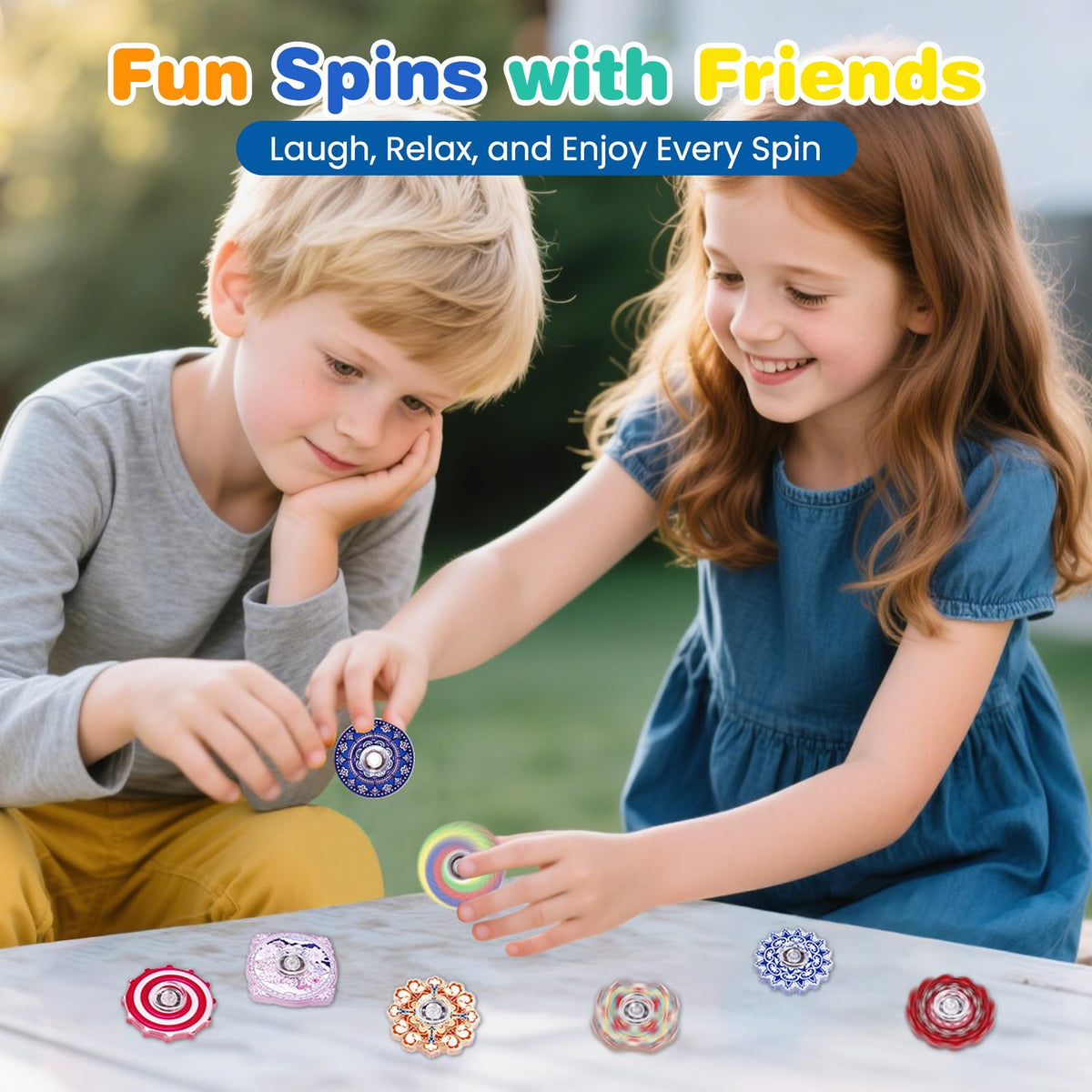 ZEZUCUN 24 Pack Fidget Spinners Bulk – Mini Spin Toys for Kids & Adults, Party Favors & Classroom Prizes