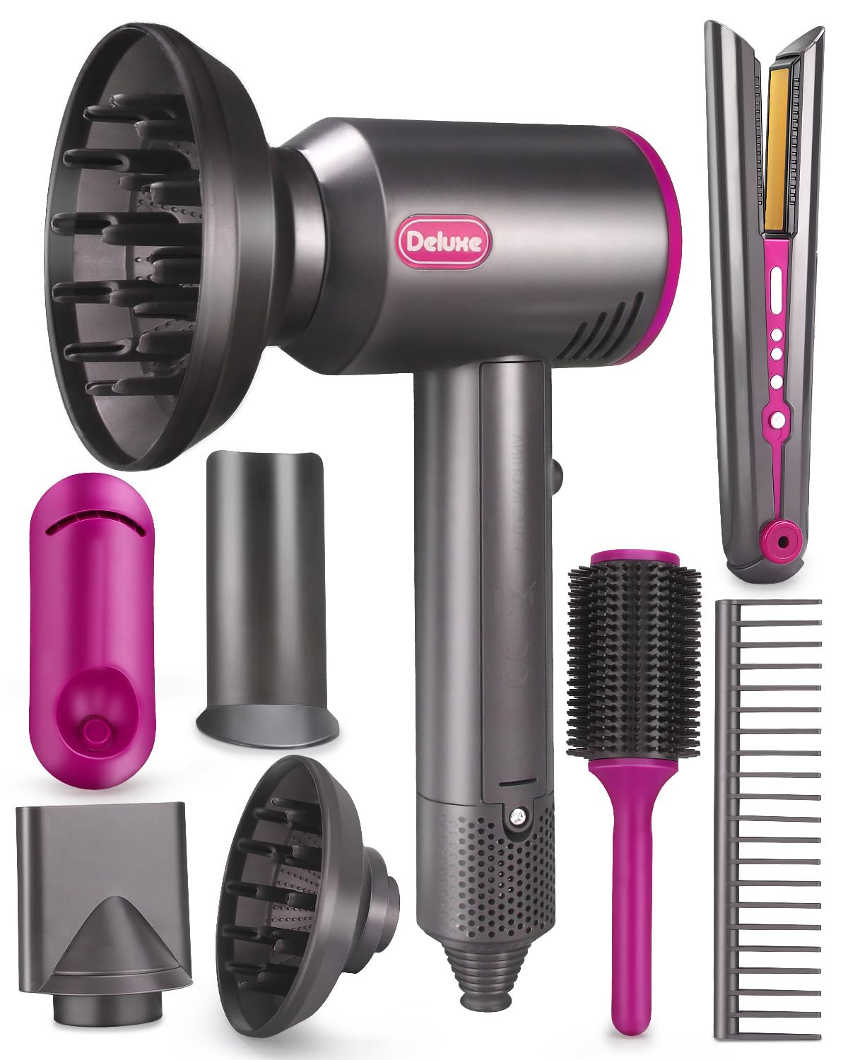 ZFSZSY Hair Salon Toy Kit for Girls – Realistic Dryer, Curling Iron & Styling Set with Sound